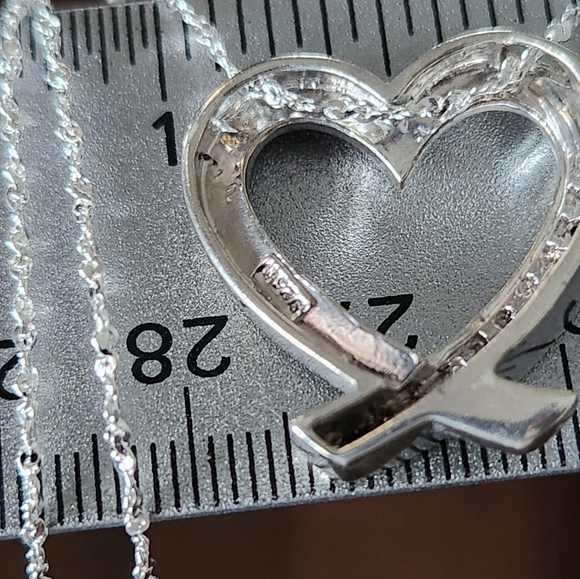 ROSS-SIMONS Sterling Silver 925 Heart DESIGNER SIGNED Pendant Singapore Chain 💎 - Picture 9 of 16